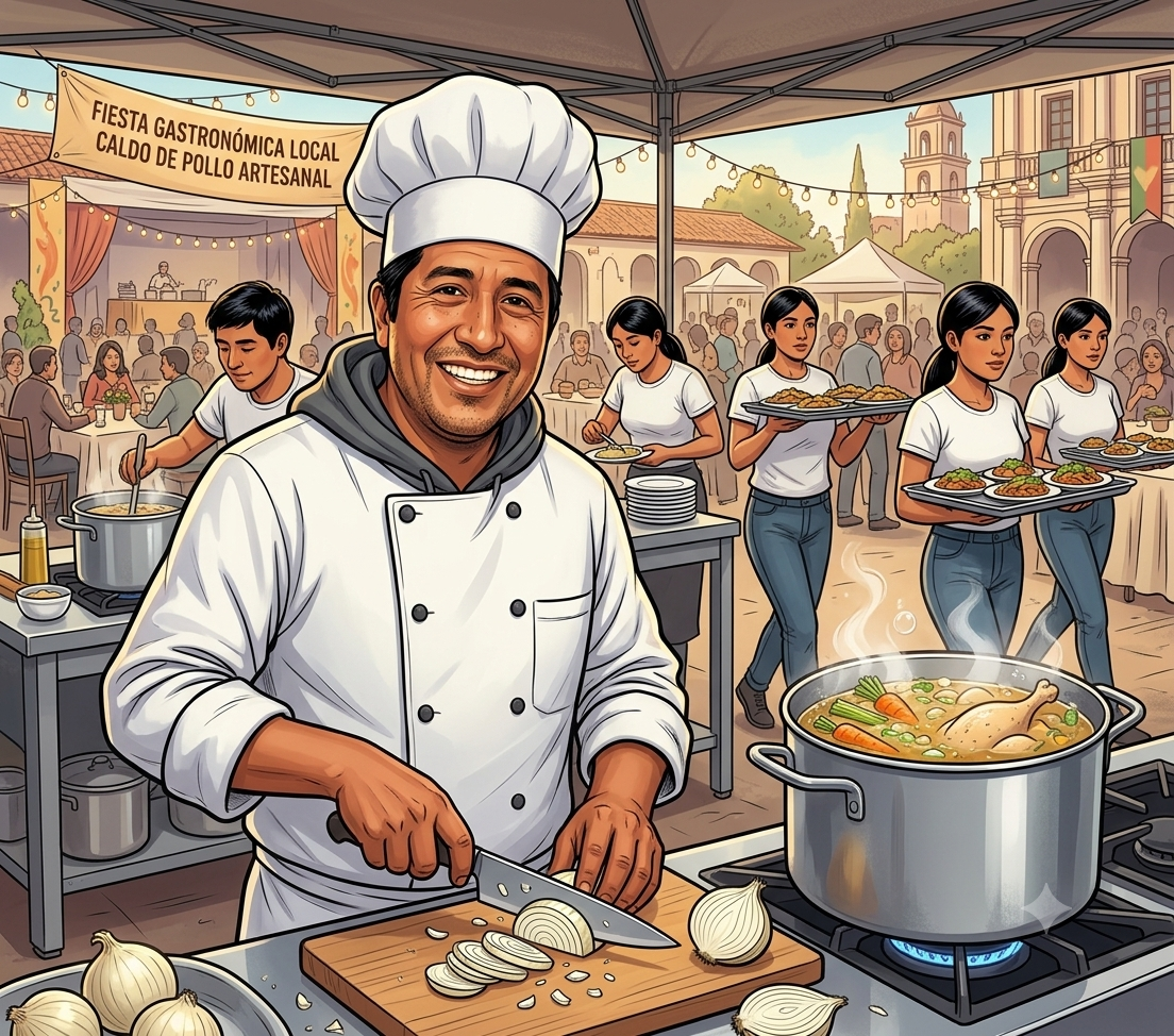enrique cocinando